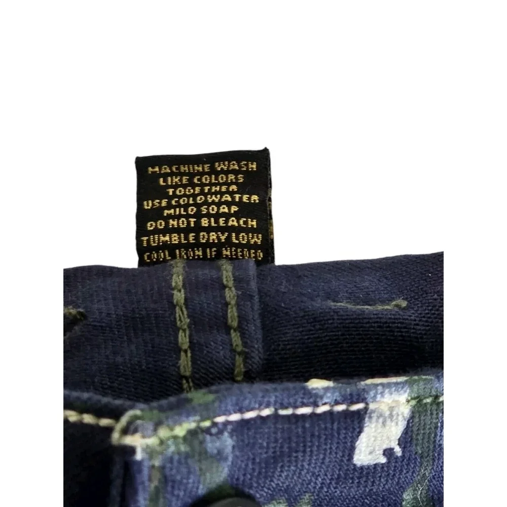 A Tiziano Mens Straight Leg Camo Jeans Size 42‎ Y2K Skater Stretch Hip Hop Pants